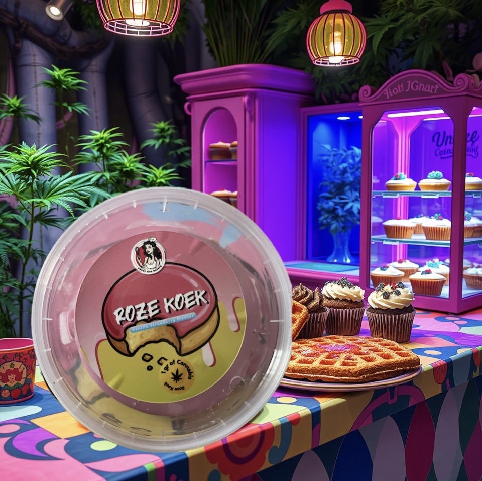 Roze koek Vanilla Strawberry Flavour 100mg